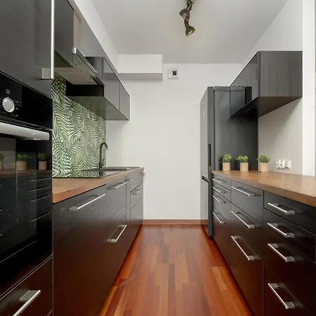 아파트 Black And Brown With Free Parking And Furnished Balcony In By Renters 브로츠와프
